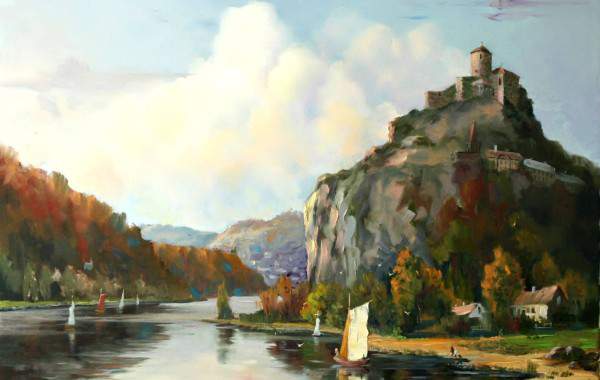 Pohled na Střekov dávno