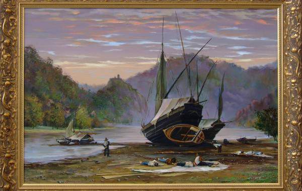 Pohled na Střekov před 150 lety