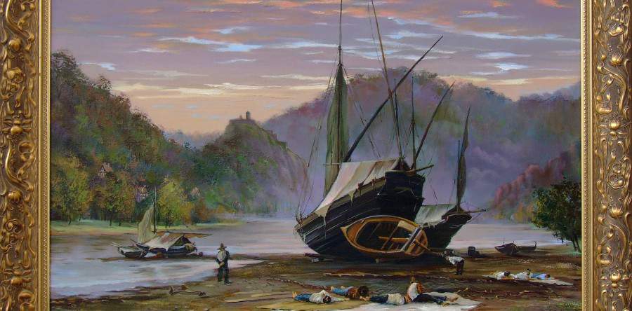 Pohled na Střekov před 150 lety