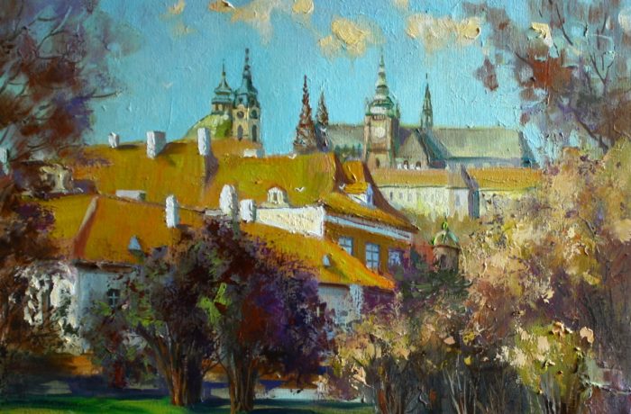 Pohled na Hradčany z Kampy