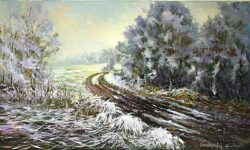 Mrazivo. Zimní krajina