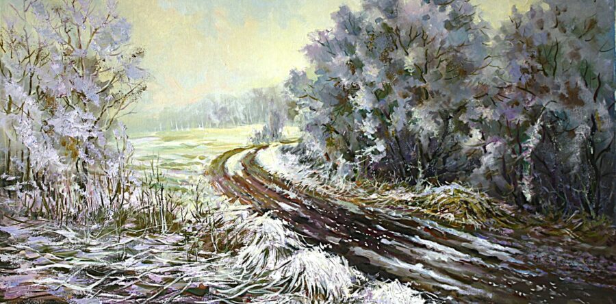 Mrazivo. Zimní krajina